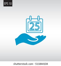  Calendar icon flat .