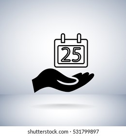 Calendar icon flat .