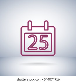  Calendar icon flat .