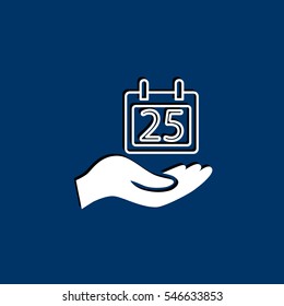  Calendar icon flat .