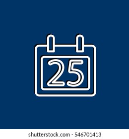  Calendar icon flat .