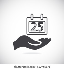  Calendar icon flat .