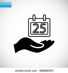  Calendar icon flat .