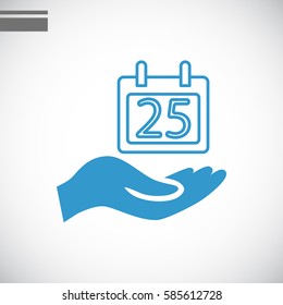 Calendar icon flat .