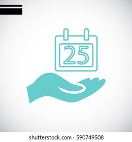  Calendar icon flat .