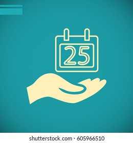  Calendar icon flat .