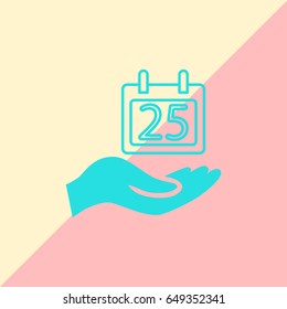  Calendar icon flat .
