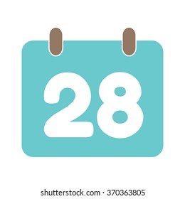 calendar icon flat 28