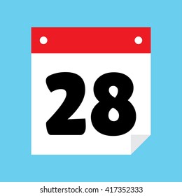 calendar icon flat 28
