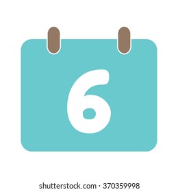 calendar icon flat 6