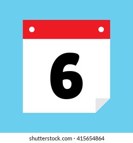 calendar icon flat 6
