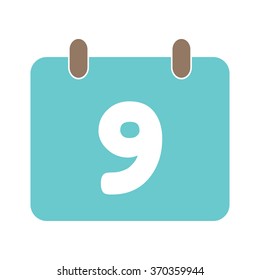 calendar icon flat 9