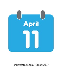 calendar icon flat April 11