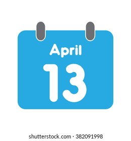 calendar icon flat April 13