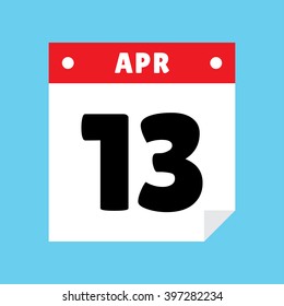 calendar icon flat April 13