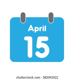 calendar icon flat April 15