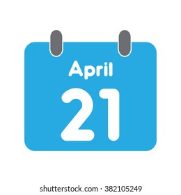 calendar icon flat April 21