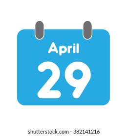 calendar icon flat April 29