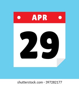 calendar icon flat April 29