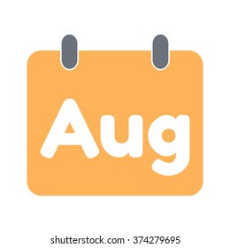 calendar icon flat August