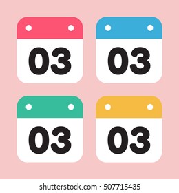 calendar icon flat day 3