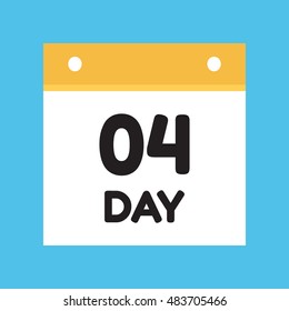 calendar icon flat day 4