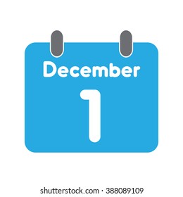 calendar icon flat December 1