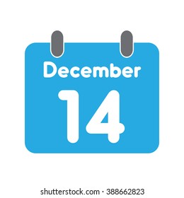 calendar icon flat December 14