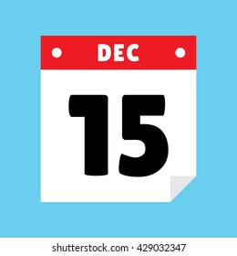 calendar icon flat December 15