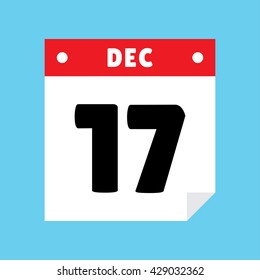 calendar icon flat December 17