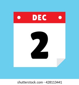 calendar icon flat December 2