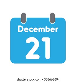 calendar icon flat December 21