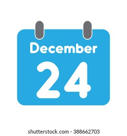 calendar icon flat December 24