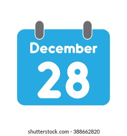 calendar icon flat December 28