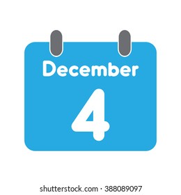 calendar icon flat December 4