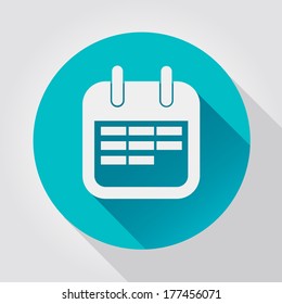Calendar icon, flat design