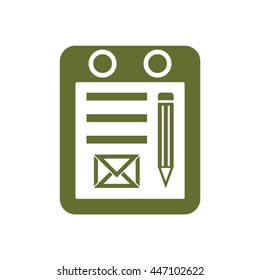 Calendar icon. Flat design.