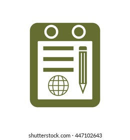Calendar icon. Flat design.