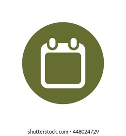Calendar  icon. Flat design.