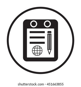 Calendar icon. Flat design.