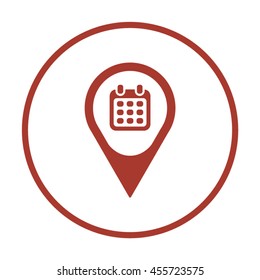 Calendar  icon. Flat design.
