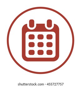 Calendar  icon. Flat design.