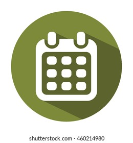 Calendar  icon. Flat design.