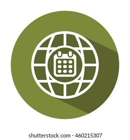 Calendar  icon. Flat design.