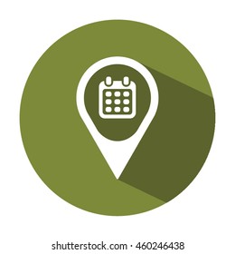 Calendar  icon. Flat design.