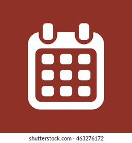 Calendar  icon. Flat design.