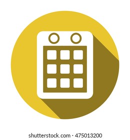 Calendar icon. Flat design.