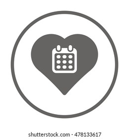 Calendar  icon. Flat design.