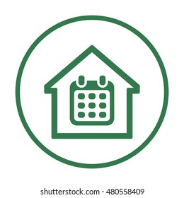 Calendar  icon. Flat design.