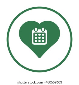 Calendar  icon. Flat design.